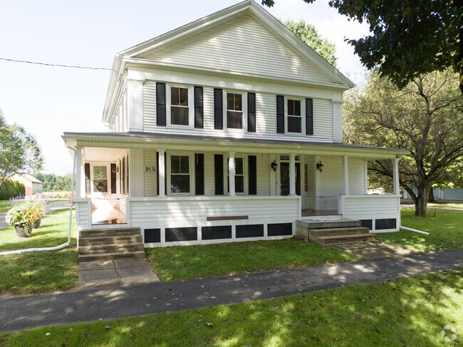 A well kept farm home with a large porch and backyard in Hatfield, MA.