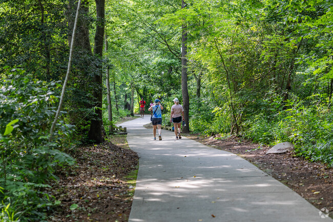 Saluda Riverwalk has amazing tree lined trails to enjoy in St Andrews.