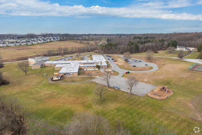 West Bradford Elementary School has a beautiful campus with scenic space that students enjoy.