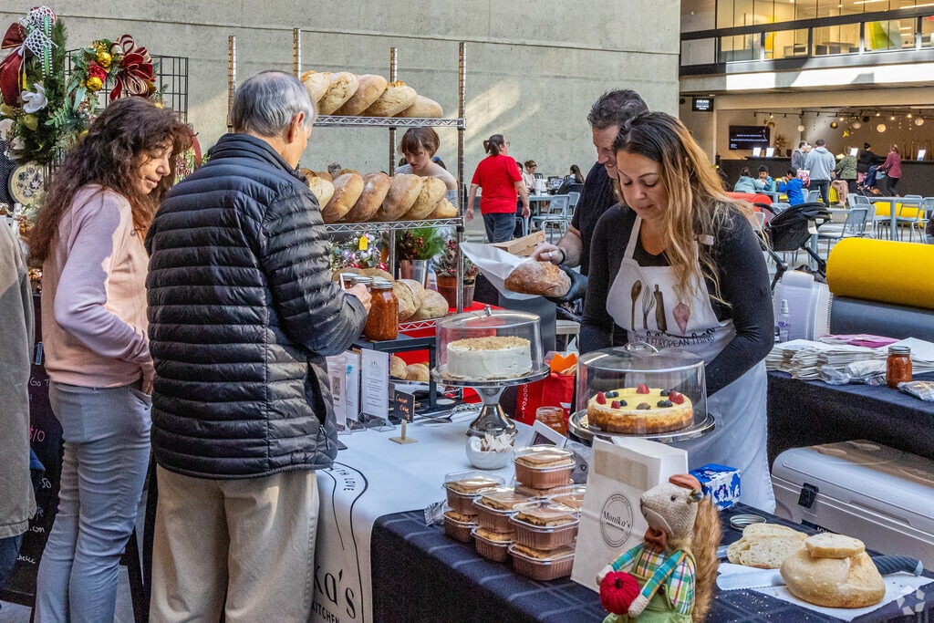 Fresh baked goods are available at the Bell Works Fresh Holiday Market in Lincroft, NJ.