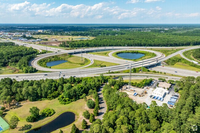 Routes 501 and 31 intersect in Pine Island and offer quick access to the beach.