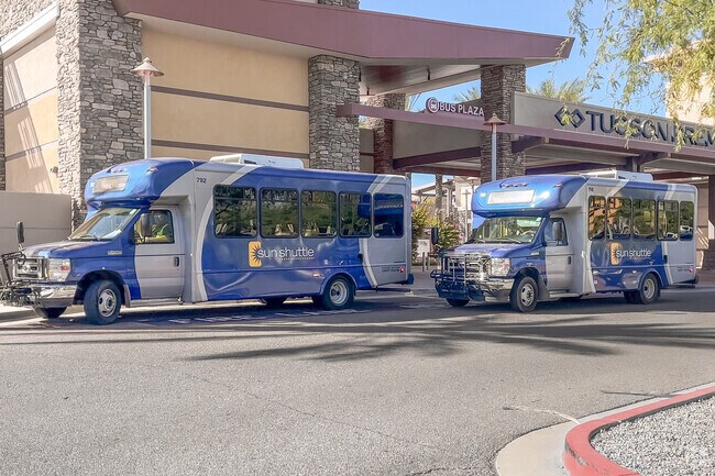 Sun Shuttle connects Acacia Trails to the greater Tucson area.