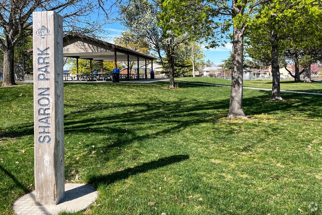 Sharon Park, located in the Sharon neighborhood, offers mature trees and plenty of open space.