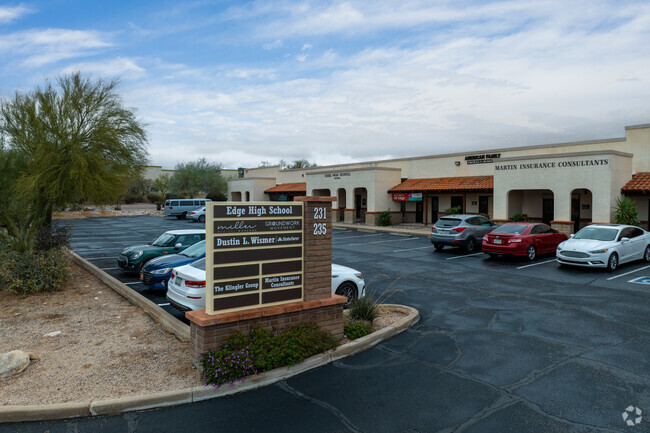 Edge High School is located in a business plaza.