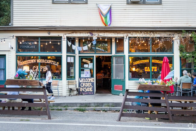 Jamestown Mercantile Cafe is a great dining option near Bar-K Ranch.