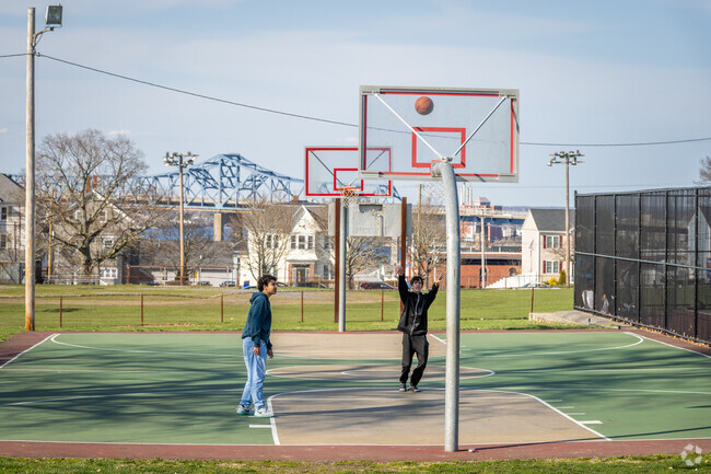 Head to Kennedy Park Basketball Courts, just minutes from Oak Grove Village, for a fun game.