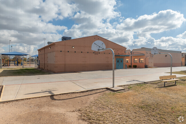 Mesa's Whittier Elementary School includes basketball courts for their students.