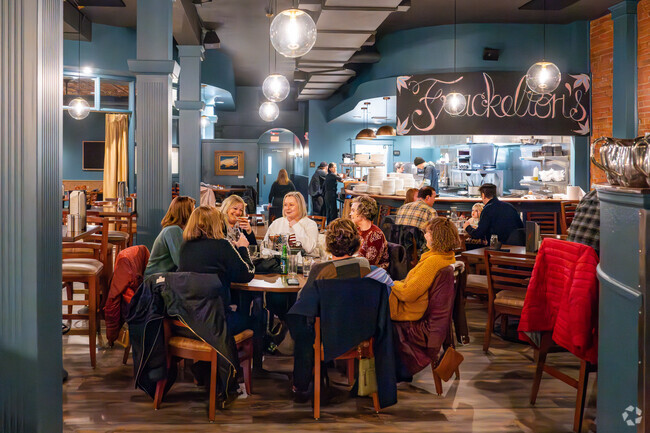 A group of Sheridan friends meet for dinner and drinks at Frackelton's Fine Food and Spirits.