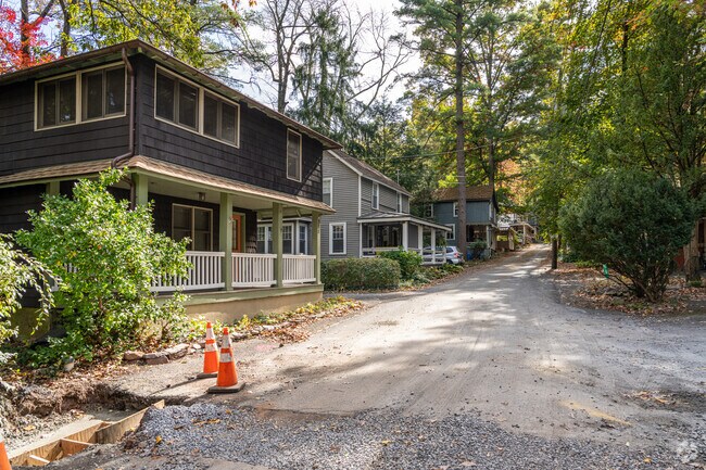 West Cornwall's Mt Gretna section is a secluded area with large homes on small wooded lots.