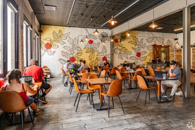 Belltower Coffeehouse is a popular place to study and relax in Chickasaw Gardens.