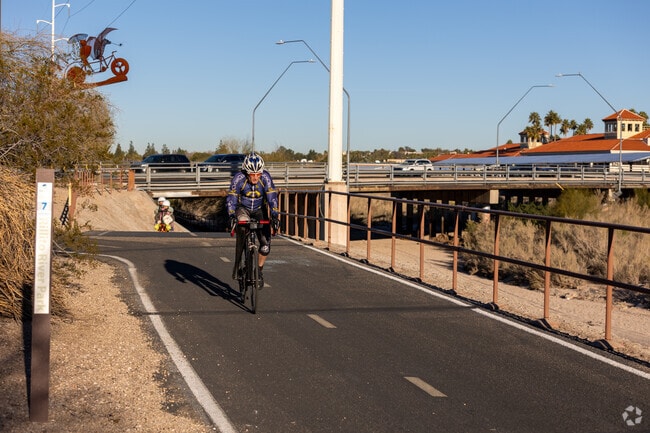 Rillito River Park features the Chuck Huckleberry Loop, a trail that bicyclists favor in Tucson.