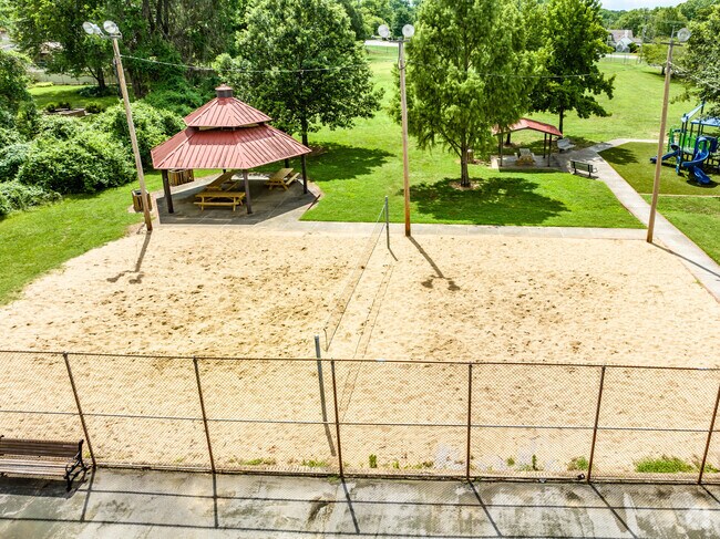 The vollyball court to Isaac Litton Middle School in the Inglewood Nashville neighborhood.