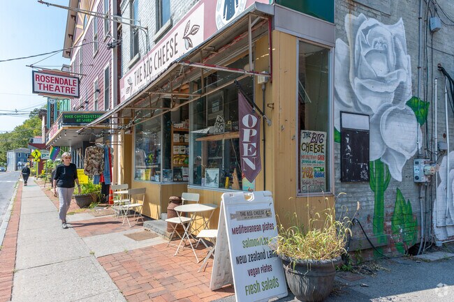Main Street in Rosendale offers a good selection of dining options, including The Big Cheese.