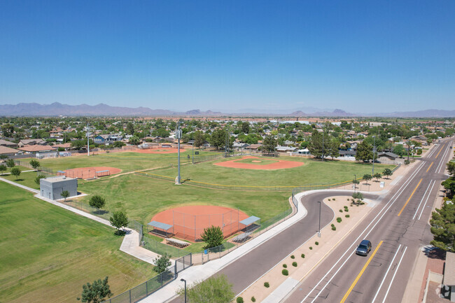 There are multiple baseball and softball fields at Pima Elementary in Scottsdale.