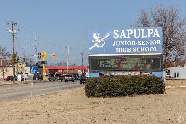 Sapulpa High School is located on South Mission Street in Sapulpa.