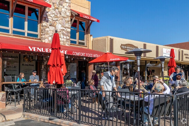 Enjoy the desert sun while having lunch with friends at Venues Cafe in Carefree, near the Legend Trail neighborhood.