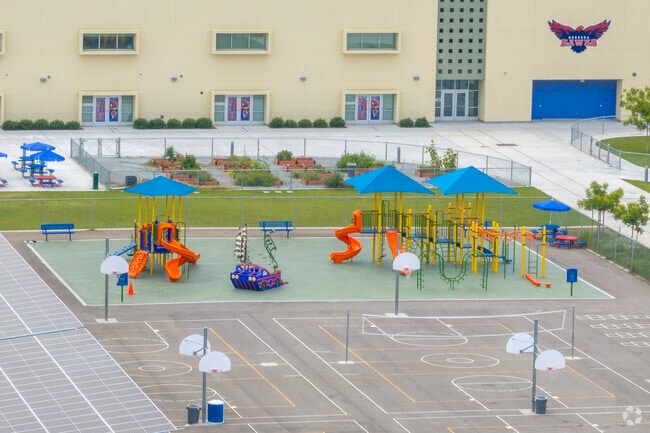 The playground at Juan Felipe Herrera Elementary School in Fresno.
