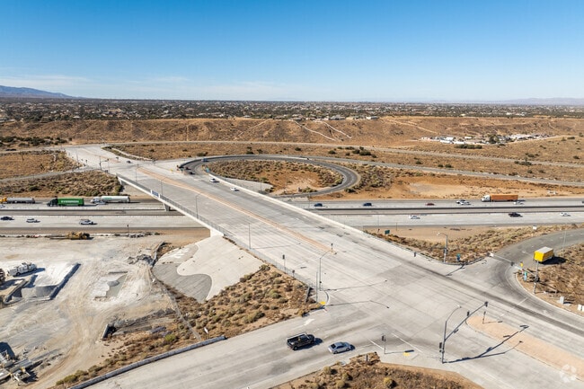 Interstate 15 links Angeles Acres towards Riverside or San Bernardino.