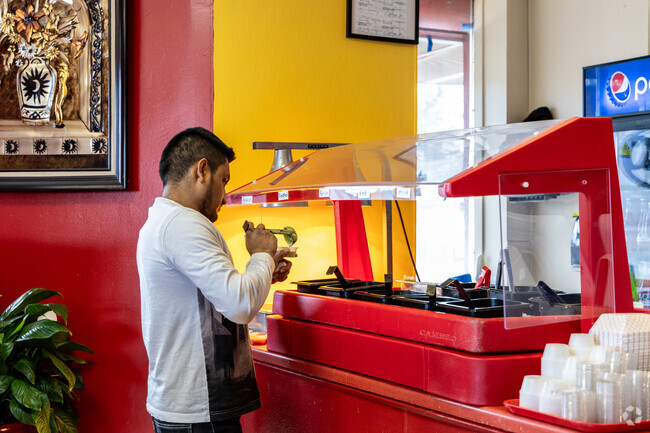 Alberados not only has great tacos, they also have all of the amazing sauces near Hanscom Park.