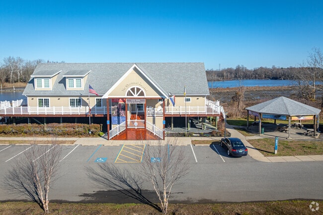 Wharves of Choptank Visitor Center shares Caroline County history and grants river trail access.