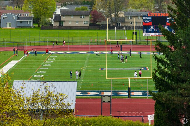 Soccer, Football, Track, and more can be played at Liverpool High School.