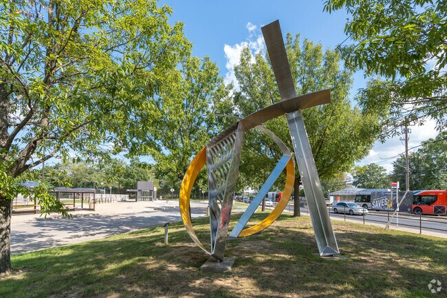 A statue near the Congress Heights Metro station in Washington, D.C.