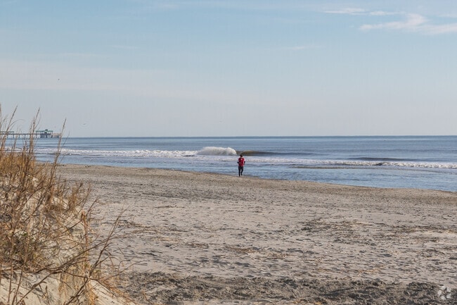 Folly Beach County Park is a great place for quiet and calm morning walks on the beach.