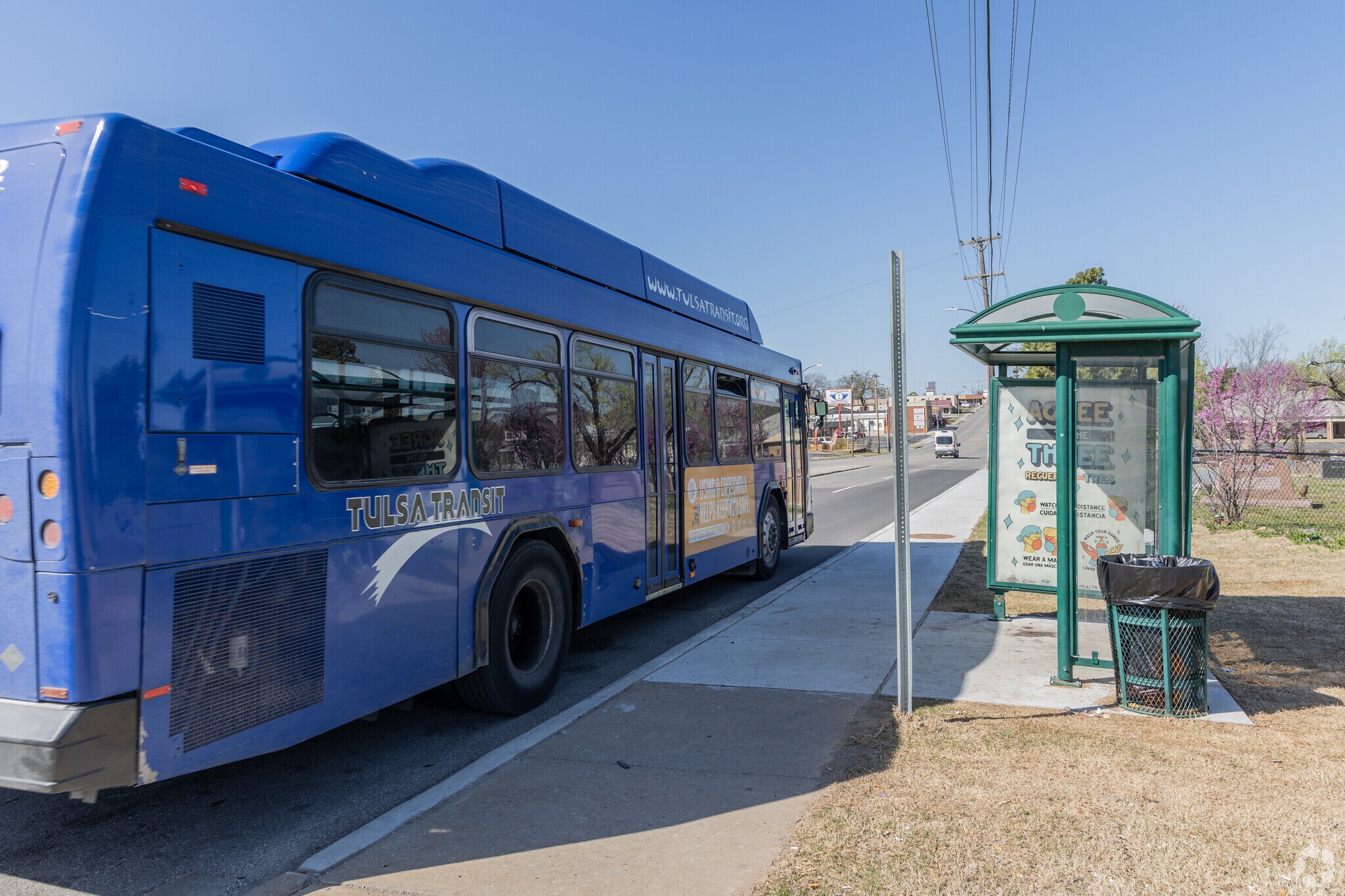 Tulsa Transit operates multiple stops in Sequoyah neighborhood.