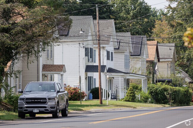 A row of American Foursquare houses graces Salem street in Port Ewen.