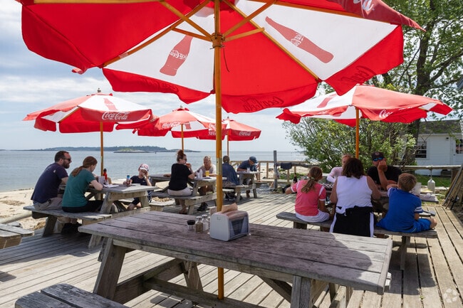 Spinney's Restaurant in Phippsburg has a magnificent patio to sit out and dine on.