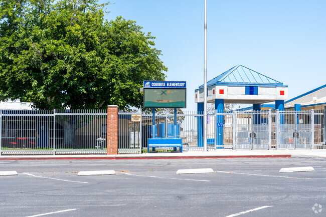Entrance to Coronita Elementary School in the city of Corona.