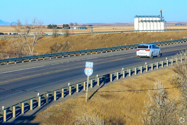 Interstate 15 runs south to Great Falls, connecting Conrad with the rest of the state.