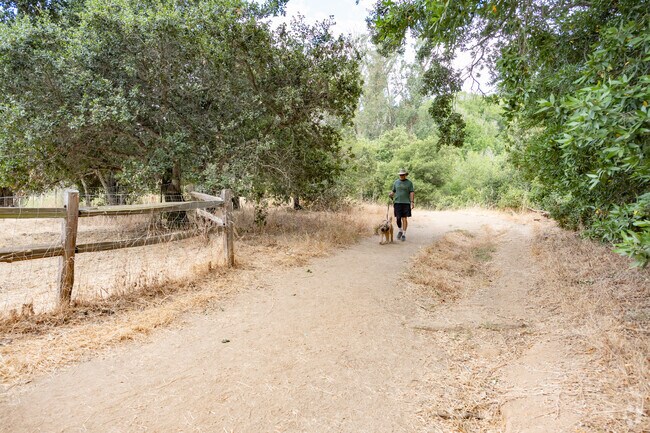 Enjoy a walk with your dog on the trails of O'Hair Park.
