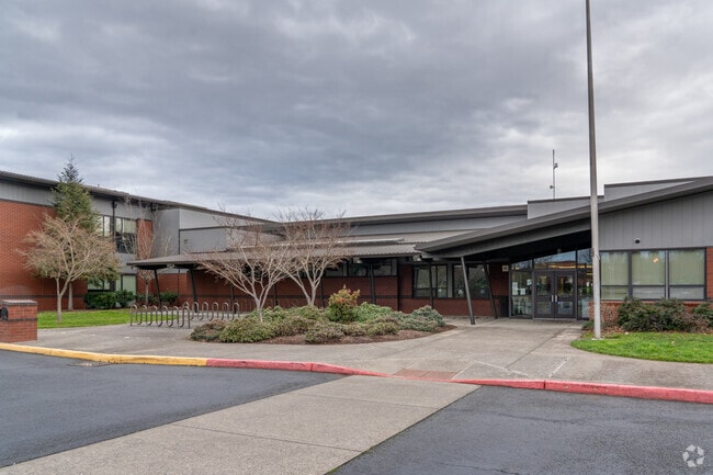 Main student entrance at Columbia Valley Elementary.