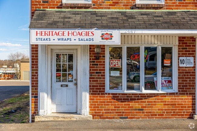 Heritage Hoagies is a small restaurant that is popular with the local community.