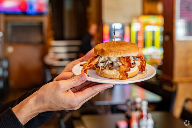 Come by Cameo Grill near East Brookfield for one of their trademark burgers.