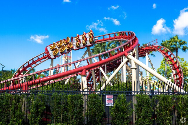 Thrill rides await at Universal Studios Orlando.