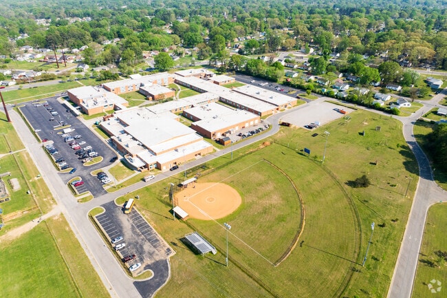 An aerial view of Hopewell High School.