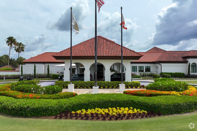 Beautiful flowers in the garden at Bear Lakes County Club in Palm Beach Lakes neighborhood.