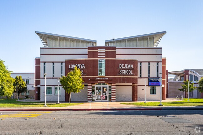 Lovonya Dejean Middle School in Park Plaza has a modern campus.