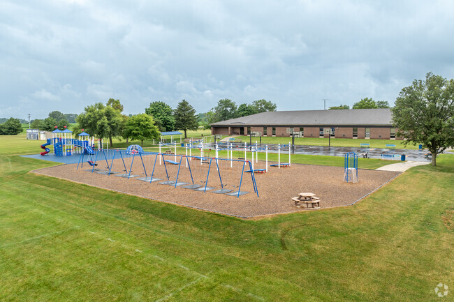 There is a large playground at Carroll Elementary School.