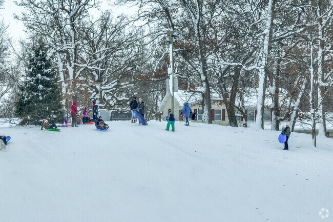 The sled hill at Seyeller Park in Hampshire is a fun place for kids to sled.