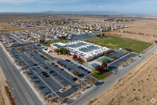 George Middle School offers a sprawling campus when viewed from above.