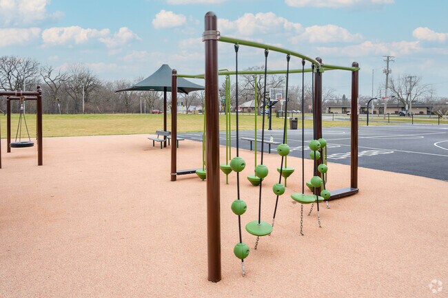 The students love the outside playground at Brookwood Middle School.