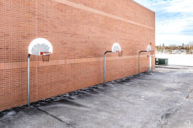 Engage in sports and play at North Branch Middle School's dynamic basketball hoops.