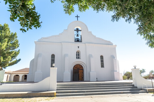 The Presidio Chapel of San Elizario was built in 1877 in the central square of San Elizario.