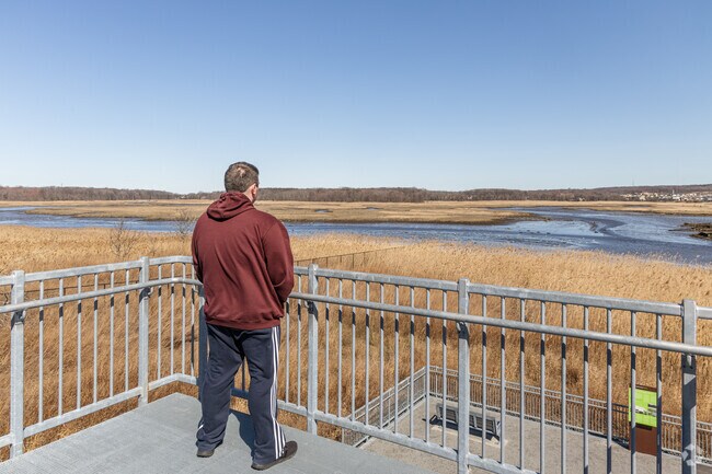 The newly built Birdwatching Tower in fresh Kills Parks is a main attraction.