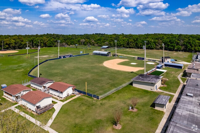 A beautiful aerial view of Vanguard High School's campus.