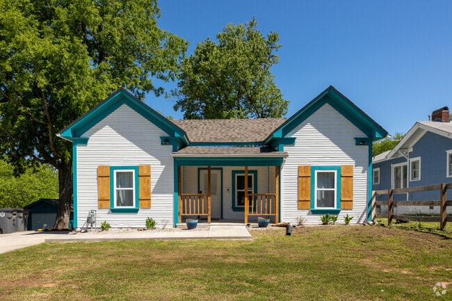 Colorful bungalows line the streets in the Owen Park neighborhood.