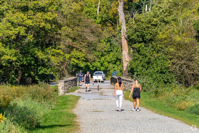 Locals explore scenic trails at Stroud Preserve near East Bradford for hiking and nature walks.